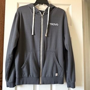 Marine Layer Hooded Sweatshirt Men’s M Full Zip Heather Gray Comfy Coastal